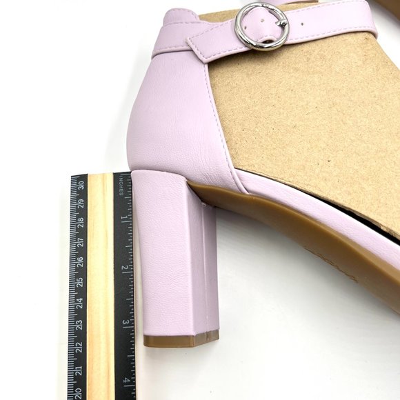 Lifestride Averly Lilac Pink Purple Faux Vegan Leather Heeled Sandals Shoes 11M‎ - Picture 13 of 15